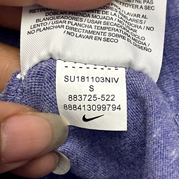 Nike Just Do it Women's Running Purple Long Sleeve Shirt Size S - Picture 10 of 10